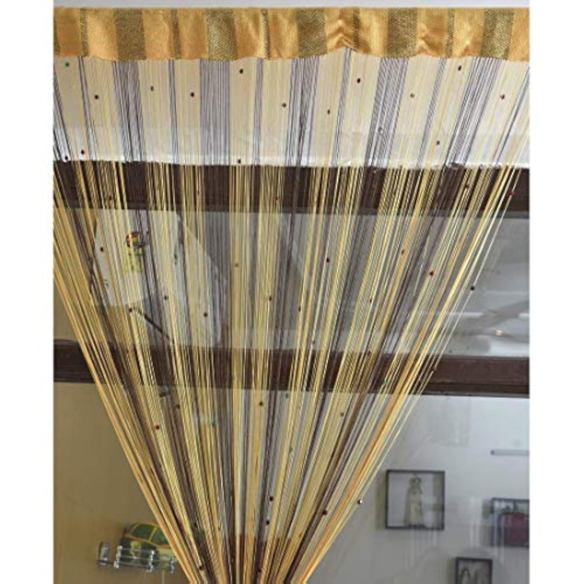 Polyester Curtain in Coffee Color, 9 Feet